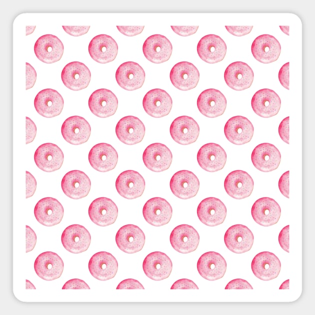 Pink Donut Pattern Magnet by shoko